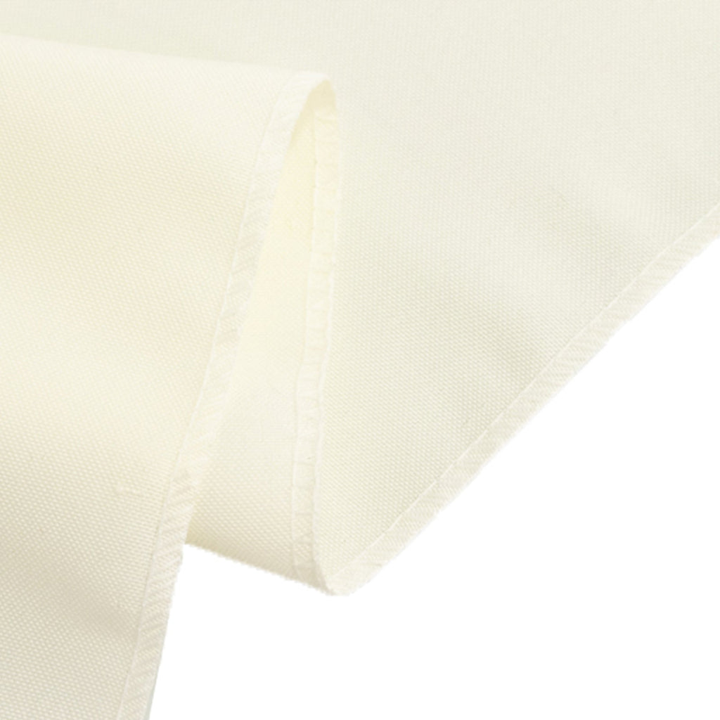 Fire Retardant Premium Polyester 6ft Rectangular Tablecloth Ivory Fitted High - Performance Table Cover - Bell Racket Store