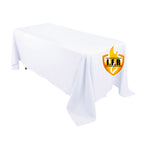 Fire Retardant Premium Polyester 72"x120" Rectangular Tablecloth White - Stylish High - Performance Table Cover for Large Gatherings - Bell Racket Store
