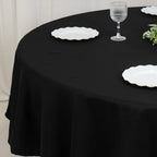Fire Retardant Premium Polyester 90" Round Tablecloth Black - High - Performance Table Cover - Bell Racket Store
