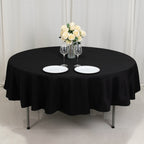 Fire Retardant Premium Polyester 90" Round Tablecloth Black - High - Performance Table Cover - Bell Racket Store