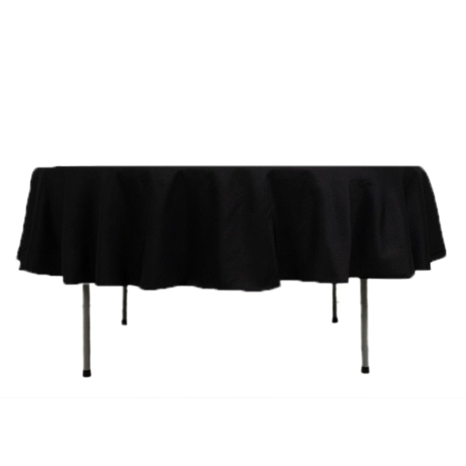 Fire Retardant Premium Polyester 90" Round Tablecloth Black - High - Performance Table Cover - Bell Racket Store
