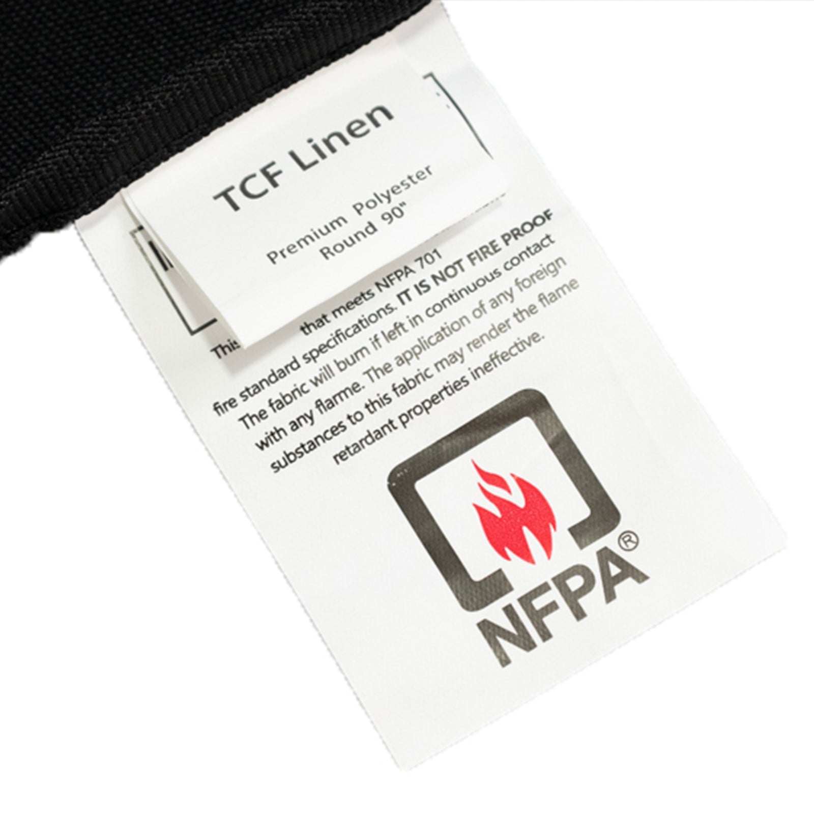 Fire Retardant Premium Polyester 90" Round Tablecloth Black - High - Performance Table Cover - Bell Racket Store