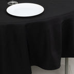 Fire Retardant Premium Polyester 90" Round Tablecloth Black - High - Performance Table Cover - Bell Racket Store