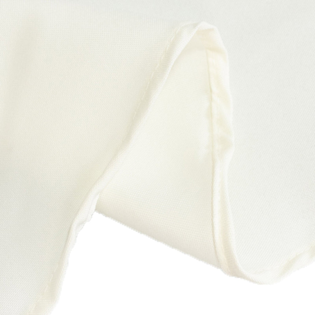 Fire Retardant Premium Polyester 90" Round Tablecloth Ivory - High - Performance Table Cover - Bell Racket Store