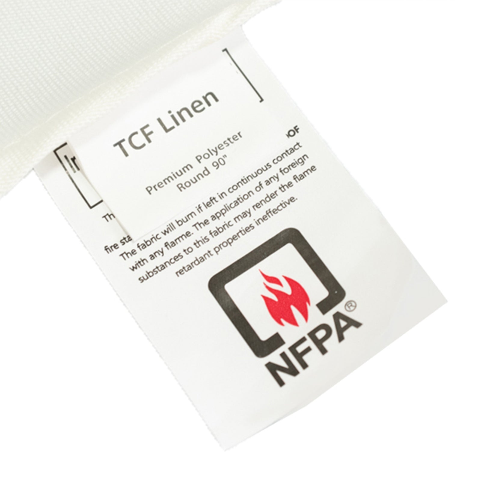 Fire Retardant Premium Polyester 90" Round Tablecloth Ivory - High - Performance Table Cover - Bell Racket Store