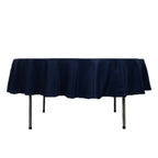 Fire Retardant Premium Polyester 90" Round Tablecloth Navy Blue - High - Performance Table Cover - Bell Racket Store