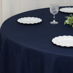 Fire Retardant Premium Polyester 90" Round Tablecloth Navy Blue - High - Performance Table Cover - Bell Racket Store