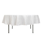 Fire Retardant Premium Polyester 90" Round Tablecloth White - Stylish High - Performance Table Cover for Large Gatherings - Bell Racket Store