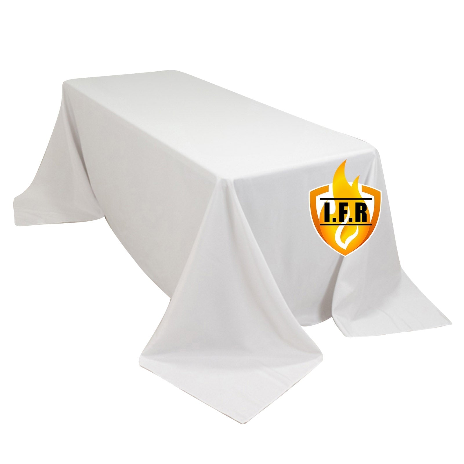 Fire Retardant Premium Polyester 90"x132" Rectangular Tablecloth White - Stylish High - Performance Seamless Table Cover for Large Gatherings - Bell Racket Store