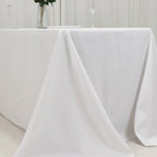 Fire Retardant Premium Polyester 90"x132" Rectangular Tablecloth White - Stylish High - Performance Seamless Table Cover for Large Gatherings - Bell Racket Store