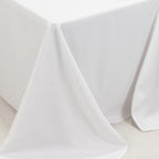 Fire Retardant Premium Polyester 90"x132" Rectangular Tablecloth White - Stylish High - Performance Seamless Table Cover for Large Gatherings - Bell Racket Store