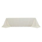 Fire Retardant Premium Polyester 90"x156" Rectangular Tablecloth Ivory - High - Performance Seamless Table Cover - Bell Racket Store
