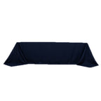 Fire Retardant Premium Polyester 90"x156" Rectangular Tablecloth Navy Blue - High - Performance Seamless Table Cover - Bell Racket Store