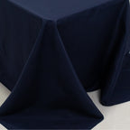 Fire Retardant Premium Polyester 90"x156" Rectangular Tablecloth Navy Blue - High - Performance Seamless Table Cover - Bell Racket Store