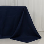 Fire Retardant Premium Polyester 90"x156" Rectangular Tablecloth Navy Blue - High - Performance Seamless Table Cover - Bell Racket Store