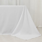 Fire Retardant Premium Polyester 90"x156" Rectangular Tablecloth White - Stylish High - Performance Seamless Table Cover for Large Gatherings - Bell Racket Store