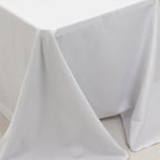 Fire Retardant Premium Polyester 90"x156" Rectangular Tablecloth White - Stylish High - Performance Seamless Table Cover for Large Gatherings - Bell Racket Store