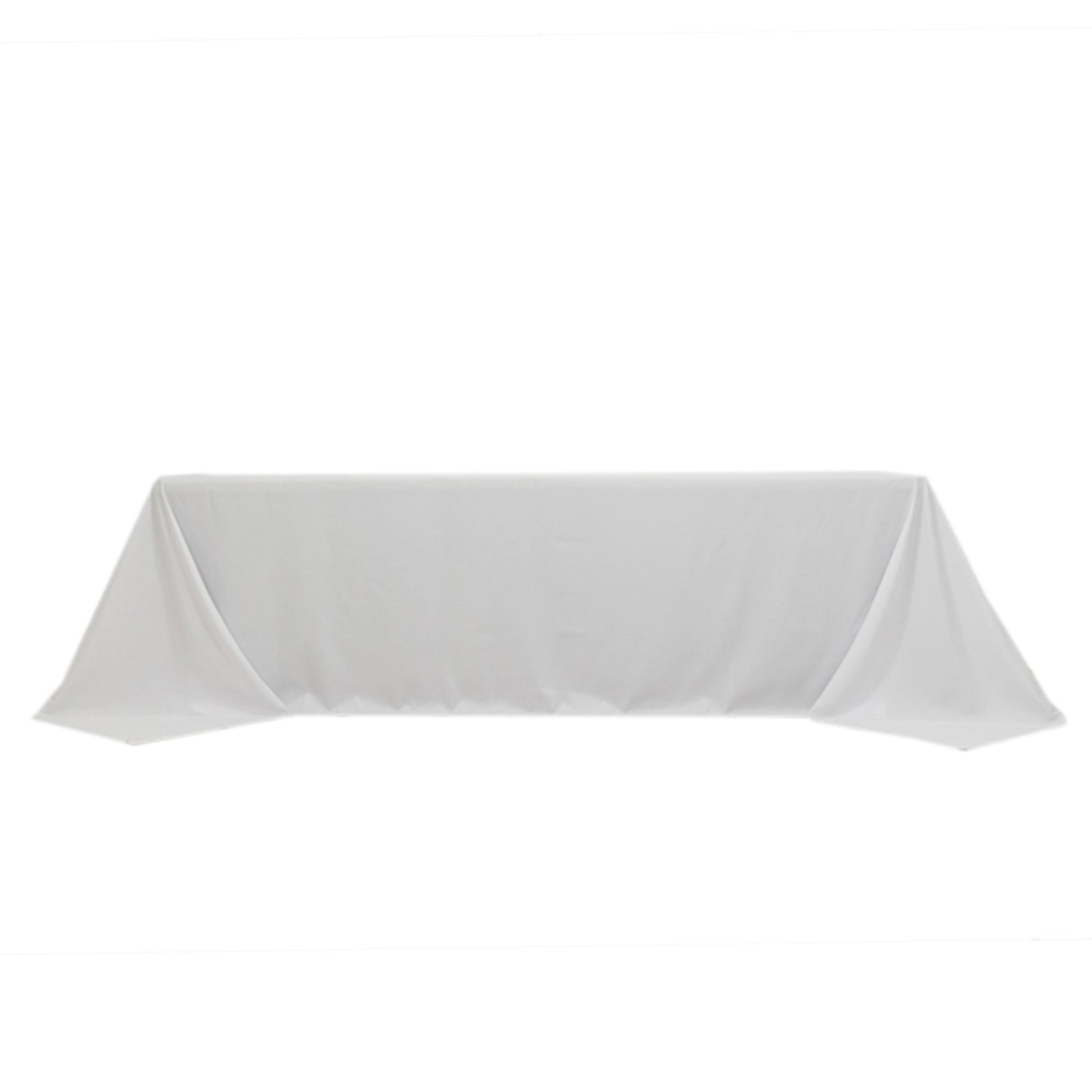 Fire Retardant Premium Polyester 90"x156" Rectangular Tablecloth White - Stylish High - Performance Seamless Table Cover for Large Gatherings - Bell Racket Store