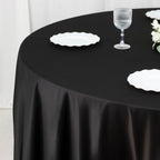 Fire Retardant Scuba Tablecloth â€“ 120" Round Black, Wrinkle Free, Stain Resistant, Seamless Polyester Cover - Bell Racket Store