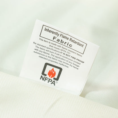 Fire Retardant Scuba Tablecloth â€“ 120" Round Ivory, Wrinkle Free, Stain Resistant, Seamless Polyester Cover - Bell Racket Store