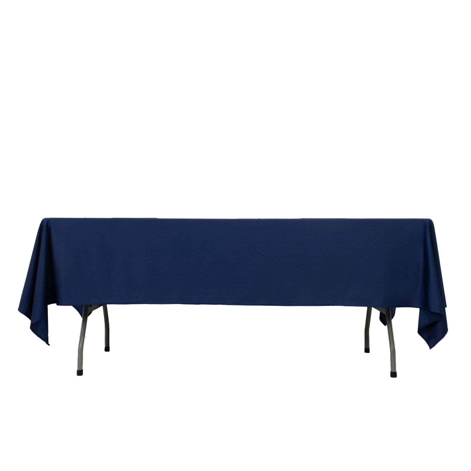 Fire Retardant Scuba Tablecloth â€“ 60"x102" Rectangle Navy Blue, Wrinkle Free, Stain Resistant Polyester Cover - Bell Racket Store