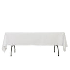 Fire Retardant Scuba Tablecloth â€“ 60"x102" Rectangle White, Wrinkle Free, Stain Resistant Polyester Cover - Bell Racket Store