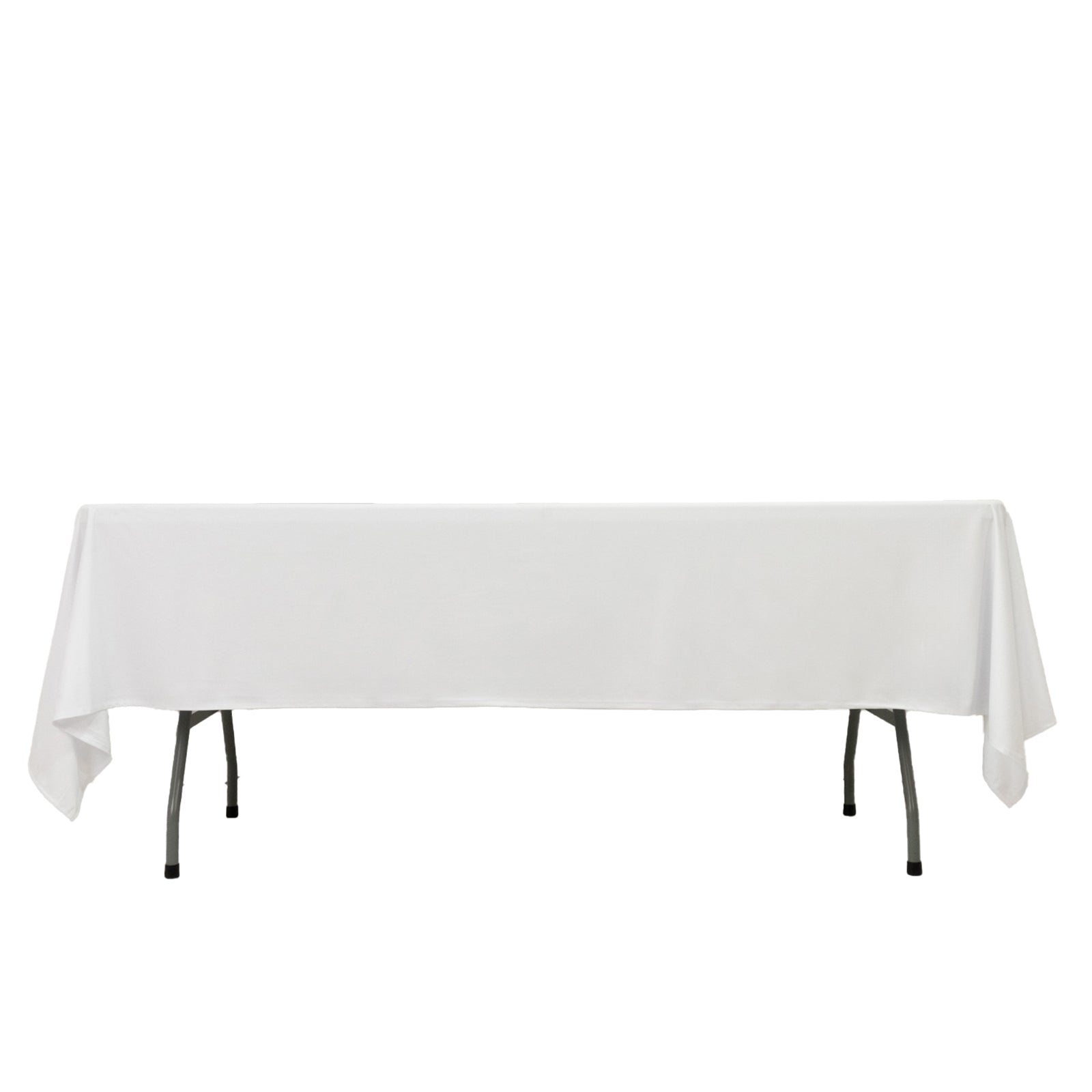 Fire Retardant Scuba Tablecloth â€“ 60"x102" Rectangle White, Wrinkle Free, Stain Resistant Polyester Cover - Bell Racket Store