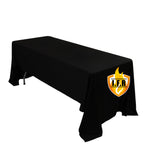 Fire Retardant Scuba Tablecloth â€“ 60"x126" Rectangle Black, Wrinkle Free, Stain Resistant Polyester Cover - Bell Racket Store