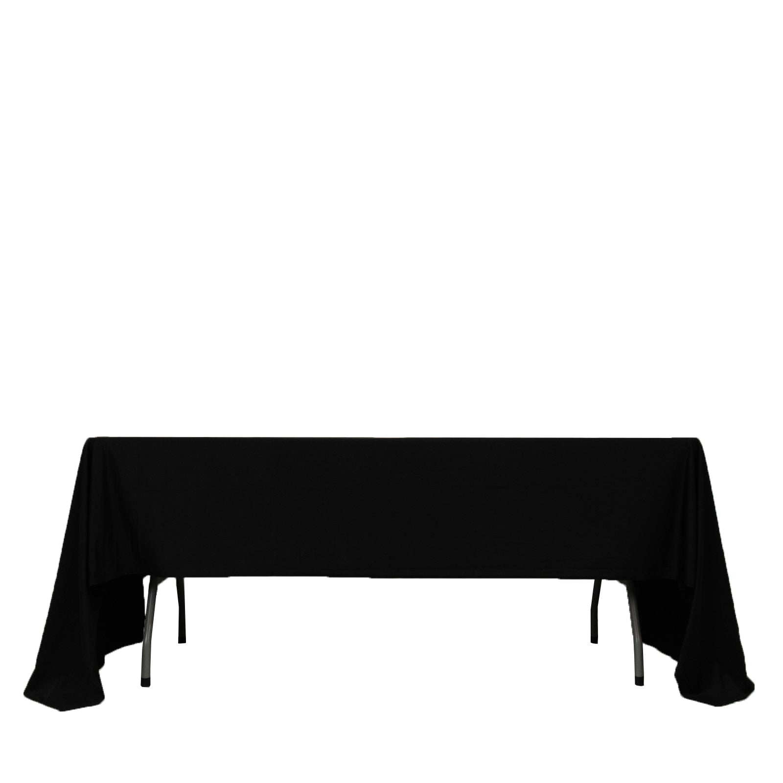 Fire Retardant Scuba Tablecloth â€“ 60"x126" Rectangle Black, Wrinkle Free, Stain Resistant Polyester Cover - Bell Racket Store