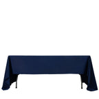 Fire Retardant Scuba Tablecloth â€“ 60"x126" Rectangle Navy Blue, Wrinkle Free, Stain Resistant Polyester Cover - Bell Racket Store