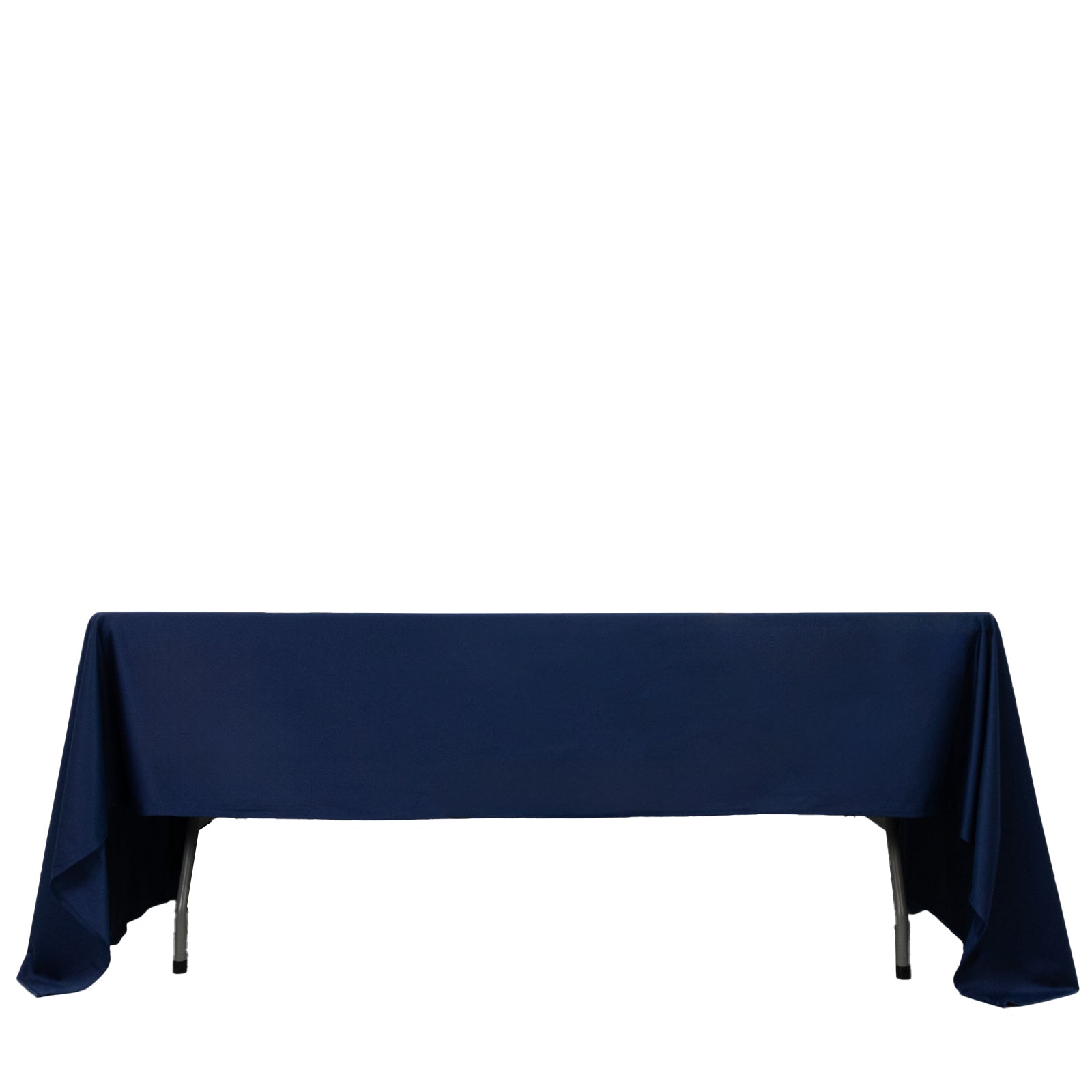 Fire Retardant Scuba Tablecloth â€“ 60"x126" Rectangle Navy Blue, Wrinkle Free, Stain Resistant Polyester Cover - Bell Racket Store