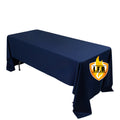 Fire Retardant Scuba Tablecloth â€“ 60"x126" Rectangle Navy Blue, Wrinkle Free, Stain Resistant Polyester Cover - Bell Racket Store