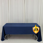 Fire Retardant Scuba Tablecloth â€“ 60"x126" Rectangle Navy Blue, Wrinkle Free, Stain Resistant Polyester Cover - Bell Racket Store