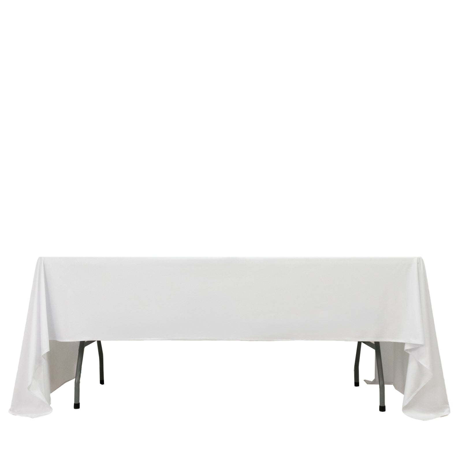 Fire Retardant Scuba Tablecloth â€“ 60"x126" Rectangle White, Wrinkle Free, Stain Resistant Polyester Cover - Bell Racket Store