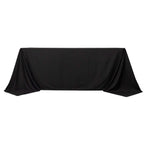 Fire Retardant Scuba Tablecloth â€“ 90"x132" Rectangle Black, Wrinkle Free, Stain Resistant, Seamless Polyester Cover - Bell Racket Store