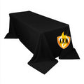 Fire Retardant Scuba Tablecloth â€“ 90"x132" Rectangle Black, Wrinkle Free, Stain Resistant, Seamless Polyester Cover - Bell Racket Store