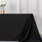 Fire Retardant Scuba Tablecloth â€“ 90"x132" Rectangle Black, Wrinkle Free, Stain Resistant, Seamless Polyester Cover - Bell Racket Store