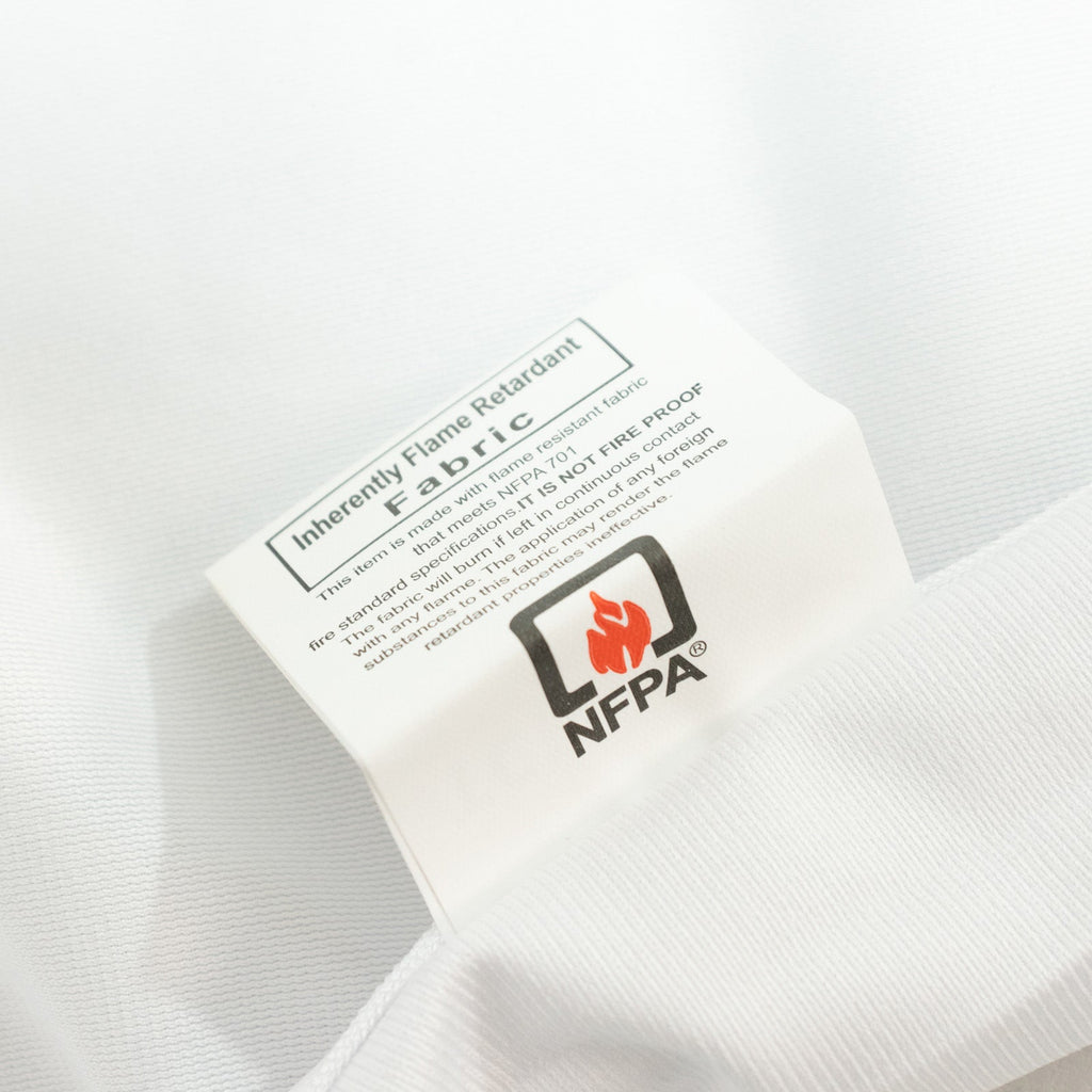 Fire Retardant Scuba Tablecloth â€“ 90"x132" Rectangle White, Wrinkle Free, Stain Resistant, Seamless Polyester Cover - Bell Racket Store