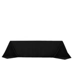 Fire Retardant Scuba Tablecloth â€“ 90"x156" Rectangle Black, Wrinkle Free, Stain Resistant, Seamless Polyester Cover - Bell Racket Store
