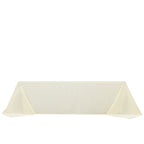 Fire Retardant Scuba Tablecloth â€“ 90"x156" Rectangle Ivory, Wrinkle Free, Stain Resistant, Seamless Polyester Cover - Bell Racket Store