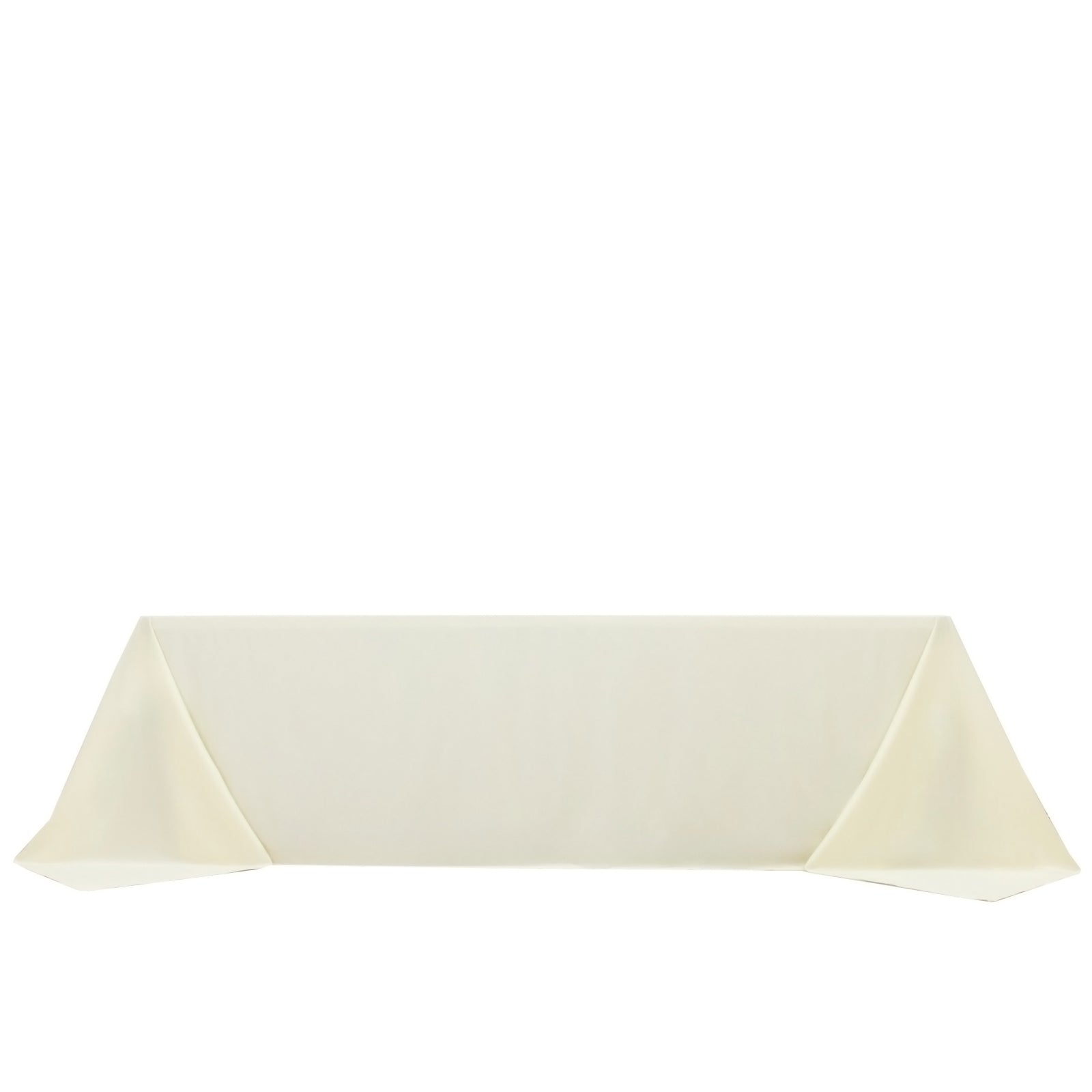 Fire Retardant Scuba Tablecloth â€“ 90"x156" Rectangle Ivory, Wrinkle Free, Stain Resistant, Seamless Polyester Cover - Bell Racket Store
