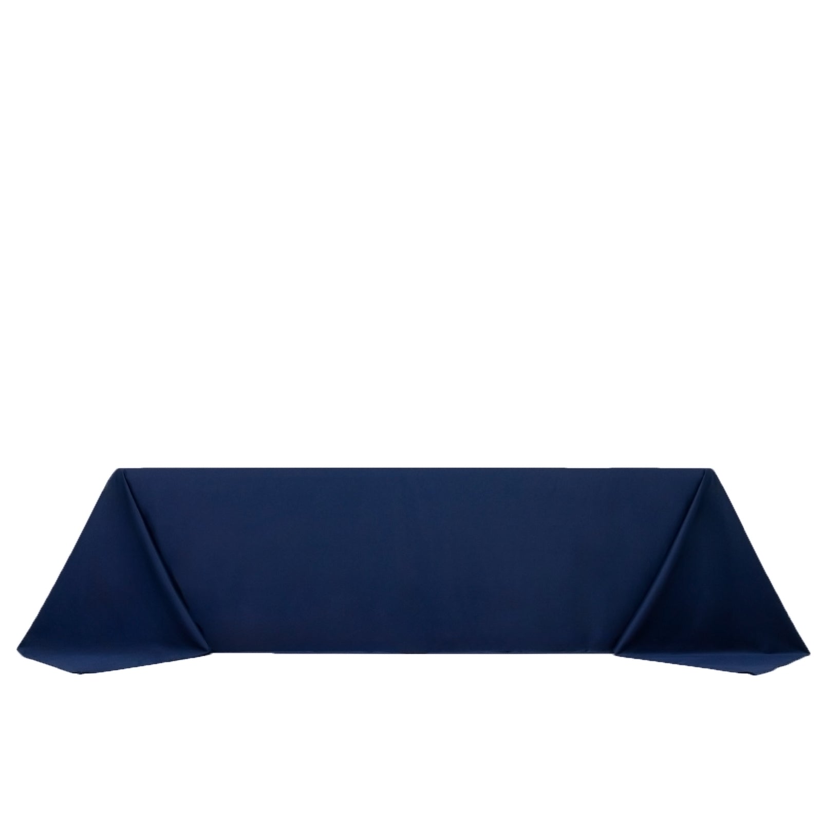 Fire Retardant Scuba Tablecloth â€“ 90"x156" Rectangle Navy Blue, Wrinkle Free, Stain Resistant, Seamless Polyester Cover - Bell Racket Store