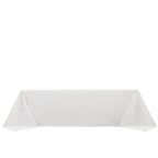 Fire Retardant Scuba Tablecloth â€“ 90"x156" Rectangle White, Wrinkle Free, Stain Resistant, Seamless Polyester Cover - Bell Racket Store