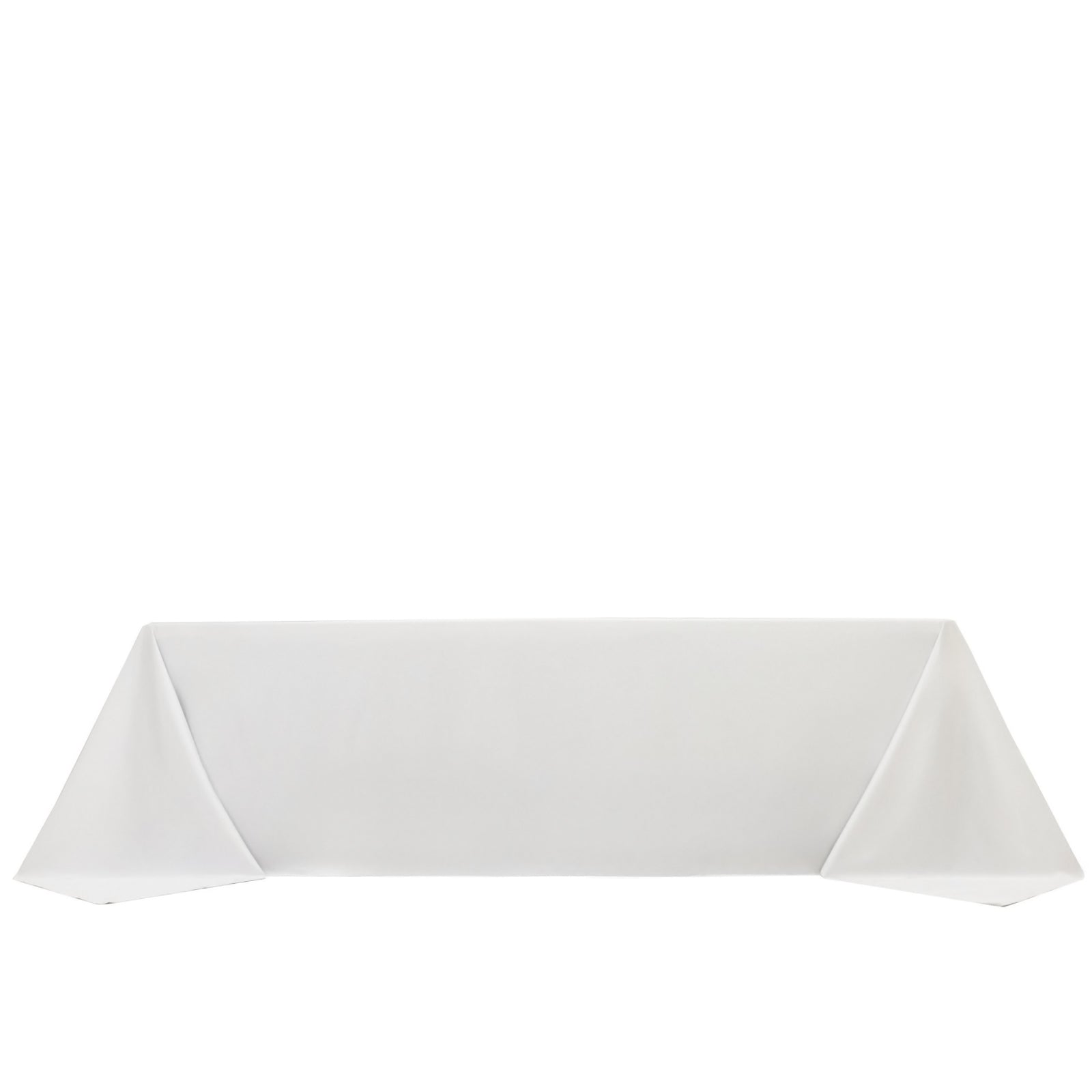 Fire Retardant Scuba Tablecloth â€“ 90"x156" Rectangle White, Wrinkle Free, Stain Resistant, Seamless Polyester Cover - Bell Racket Store