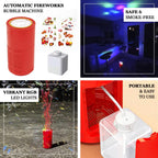 Fireworks Bubble Machine with RGB Lights and Realistic Sound â€“ 8.5â€ Automatic Bubble Blower for Kids, 20 holes 240ml Solution - Bell Racket Store