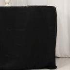 Fitted Polyester 48"x24"x30" Rectangle Tablecloth Black - Durable and Sleek for Events - Bell Racket Store