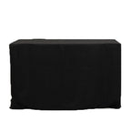 Fitted Polyester 48"x24"x30" Rectangle Tablecloth Black - Durable and Sleek for Events - Bell Racket Store