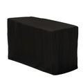 Fitted Polyester 48"x24"x42" Rectangle Tablecloth Black - Snug Fit for Elevated Tables - Bell Racket Store