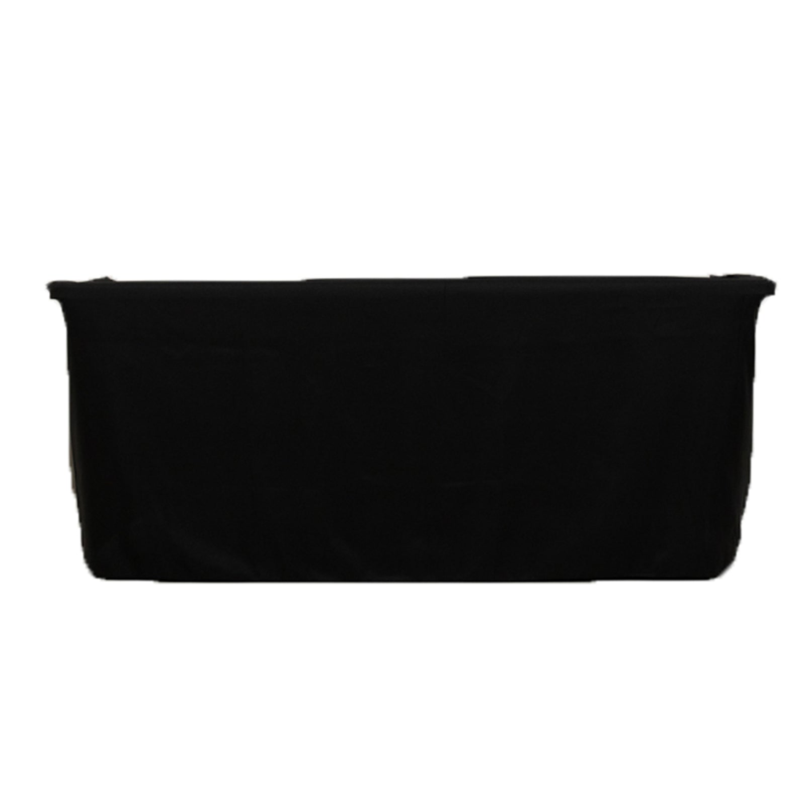 Fitted Polyester 72"x24"x30" Rectangle Tablecloth Black - Perfect Fit for Special Size Tables - Bell Racket Store
