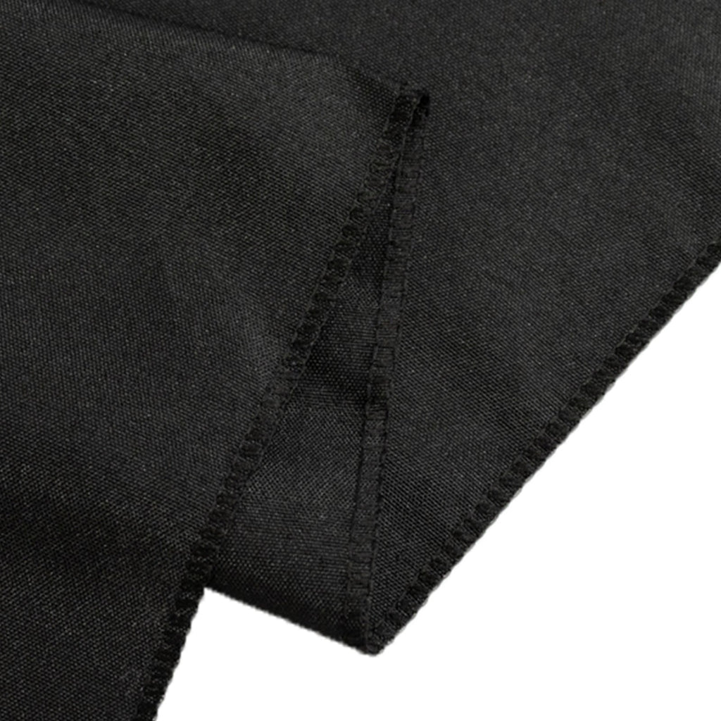 Fitted Polyester 72"x24"x30" Rectangle Tablecloth Black - Perfect Fit for Special Size Tables - Bell Racket Store